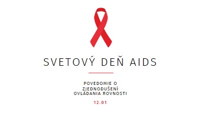 Zvyšovanie povedomia o AIDS white modern-simple