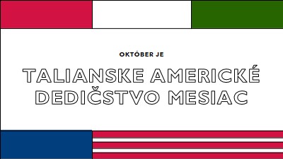 Talianske americké dedičstvo mesiac white vintage-retro