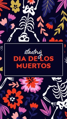 Fiesta de los Muertos blue whimsical-color-block