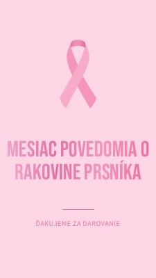 Rakovina prsníka Povedomie Mesiac pink modern-simple