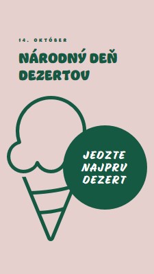 Národný deň dezertov pink vintage-retro