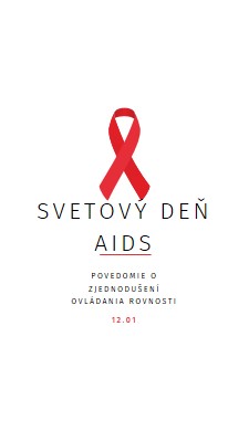 Zvyšovanie povedomia o AIDS white modern-simple