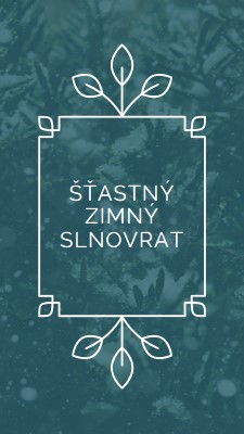 Zimný slnovrat green modern-simple