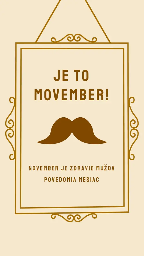 Fúzy za november brown vintage-retro
