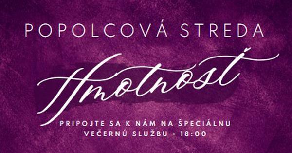 Popolcová streda omša purple modern-simple