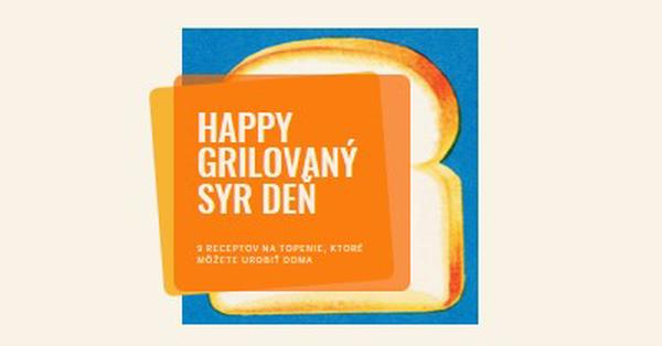 Happy Grilovaný syr deň orange modern-bold