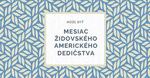 Oslavuje židovského amerického dedičstva blue modern-simple