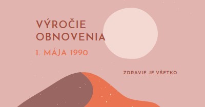 Výročie obnovenia pink organic-boho