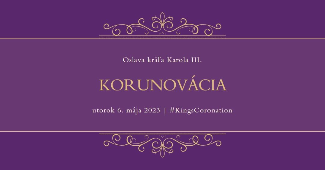 Kráľovské oznámenie purple modern-simple