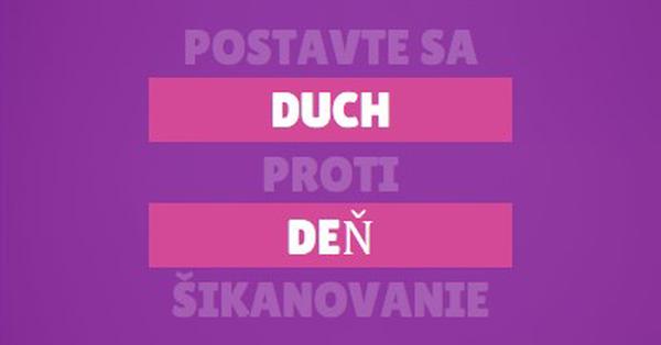 Postavte sa proti šikanovaniu purple modern-bold