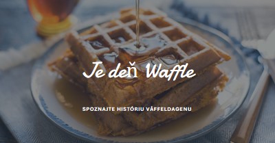 Je deň Waffle blue modern-simple