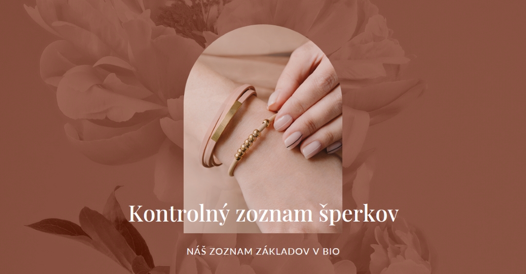Kontrolný zoznam šperkov pink organic-boho