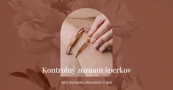Kontrolný zoznam šperkov pink organic-boho