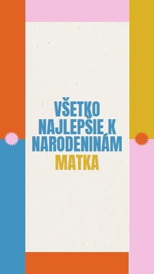 Všetko najlepšie k narodeninám gray retro,bold,geometric