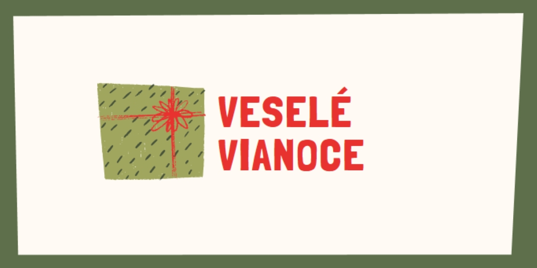 Veselý vianočný darček white whimsical-color-block