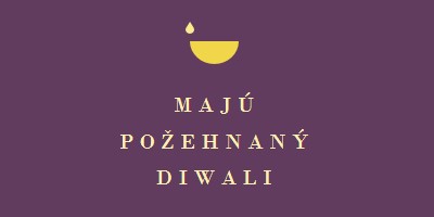 Diwali požehnanie purple modern-simple