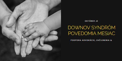 Downov syndróm povedomia Mesiac black modern-simple