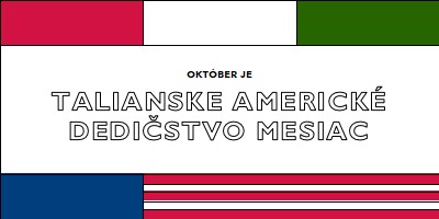 Talianske americké dedičstvo mesiac white vintage-retro