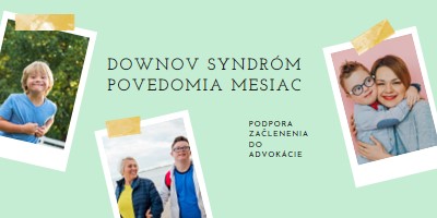 Downov syndróm povedomia green modern-simple