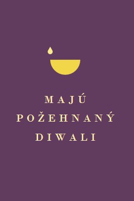 Diwali požehnanie purple modern-simple