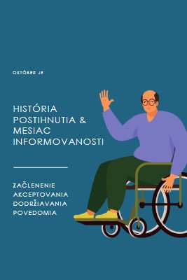 História postihnutia & mesiac povedomia blue modern-color-block