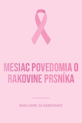 Rakovina prsníka Povedomie Mesiac pink modern-simple