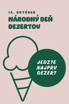 Národný deň dezertov pink vintage-retro