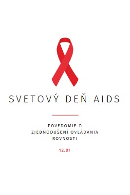 Zvyšovanie povedomia o AIDS white modern-simple