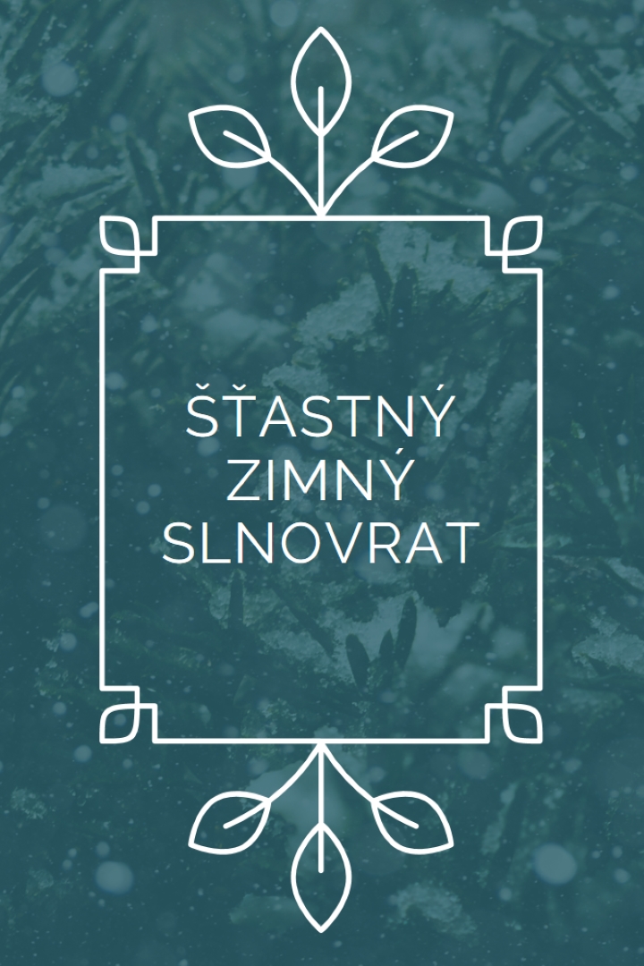 Zimný slnovrat green modern-simple