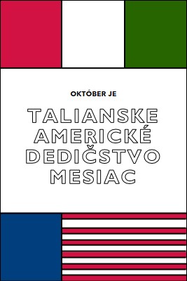 Talianske americké dedičstvo mesiac white vintage-retro