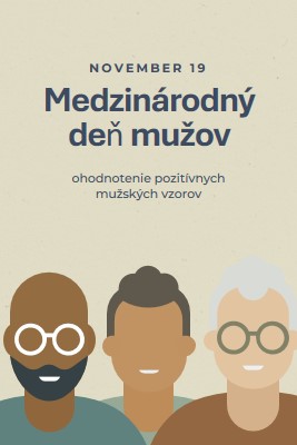 Medzinárodný deň mužov gray modern-color-block