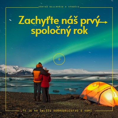 Zachyťte náš prvý spoločný rok blue bold,graphic,camera