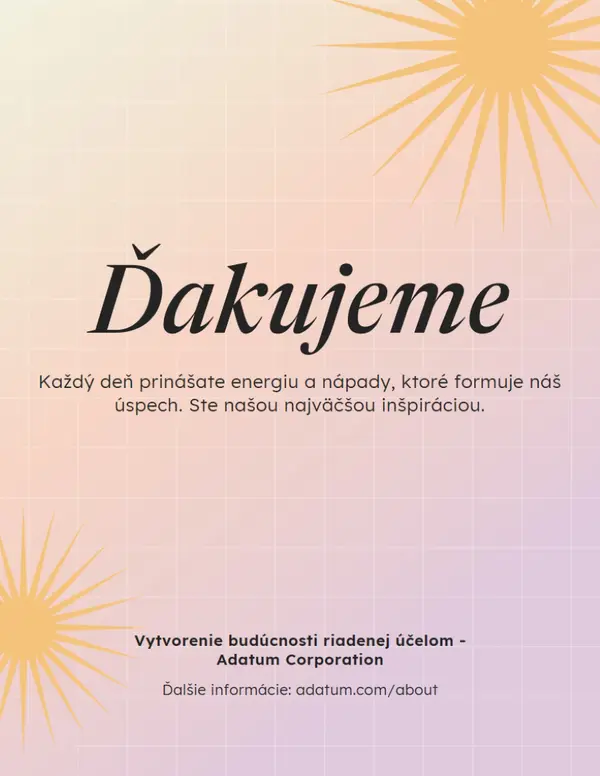 Moderné retro děkuji leták pink modern,gradient,grid,star-burst