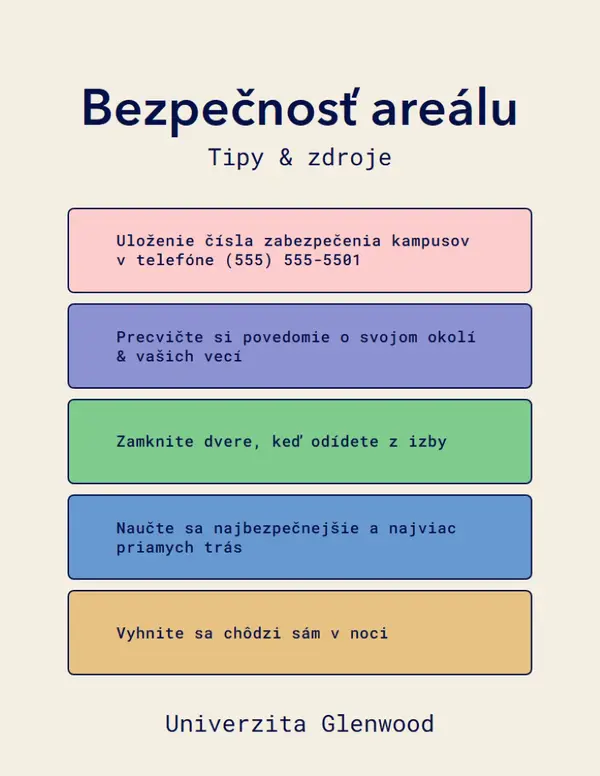 Typografický leták s bezpečnostnými tipmi yellow modern,simple,typographic,infographic