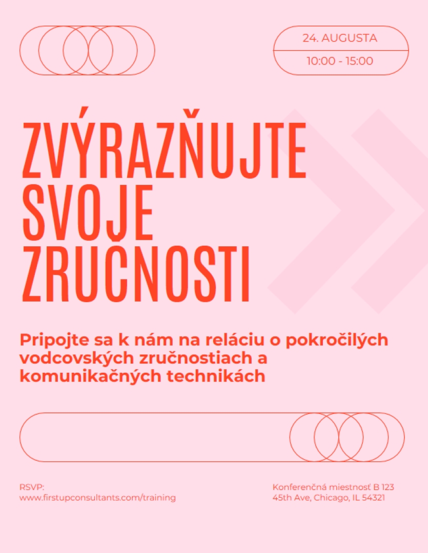 Moderné retro udalosť leták pink modern,bold,typographic,shapes,outlines