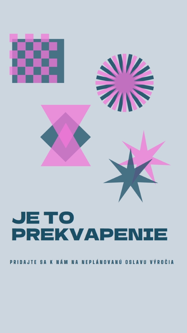 Oslava prekvapenia yellow graphic,risograph,shapes
