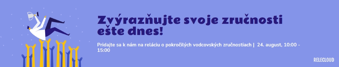 Banner s pozitívnymi vodcovskými schopnosťami purple modern,simple,illustration