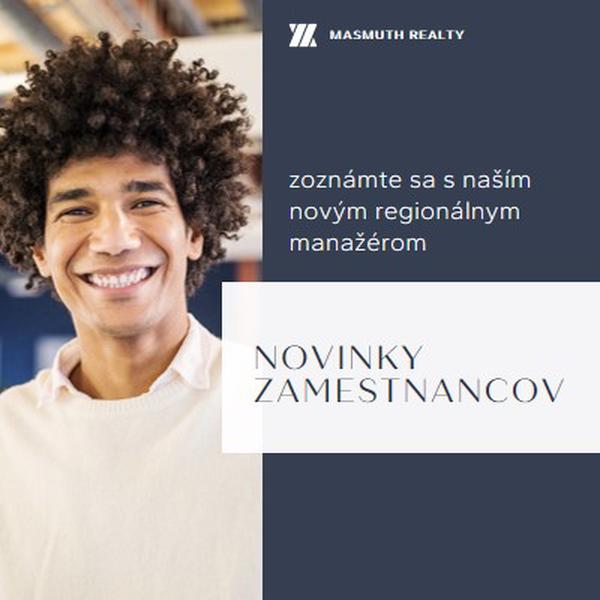 Nový regionálny manažér novinky blue modern-simple