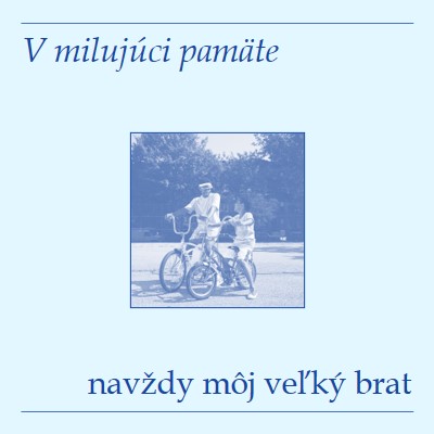 V milujúci spomienka na môjho brata blue vintage,retro