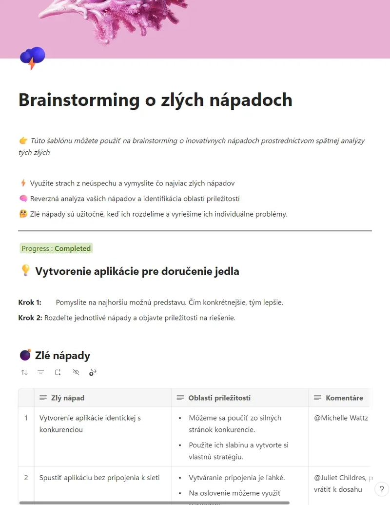 Brainstorming o zlých nápadoch