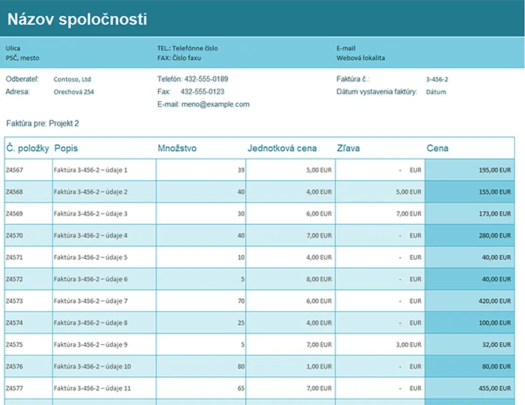 Evidencia faktúr za predaj