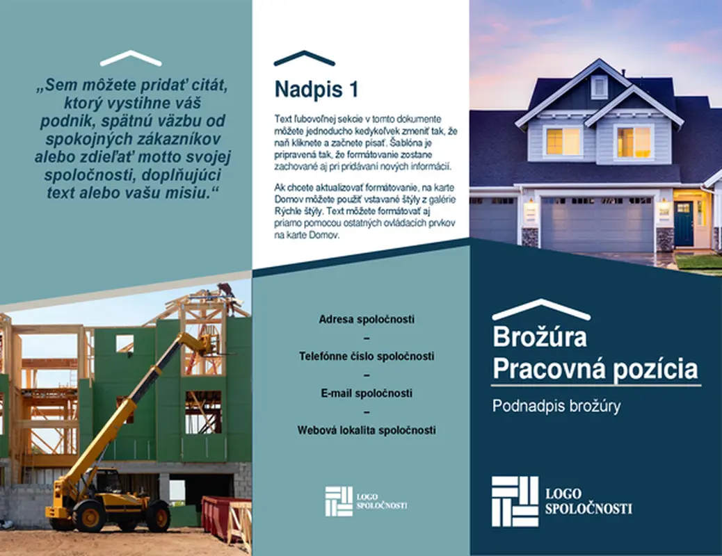 Brožúra stavbára