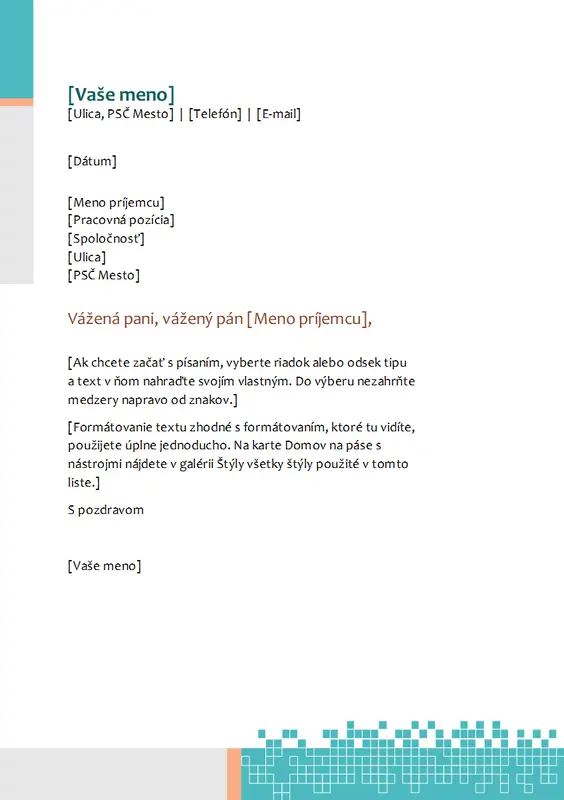 Minimalistický technický hlavičkový papier modern-simple