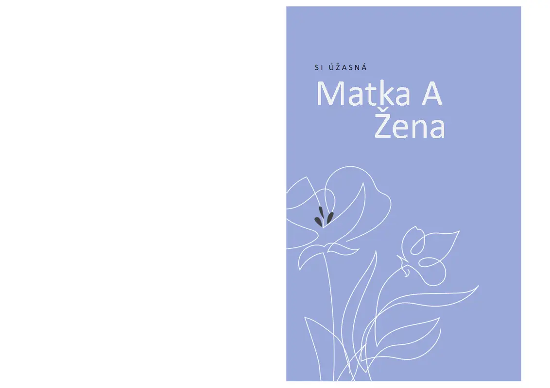 Krásna pohľadnica ku Dňu matiek organic-simple