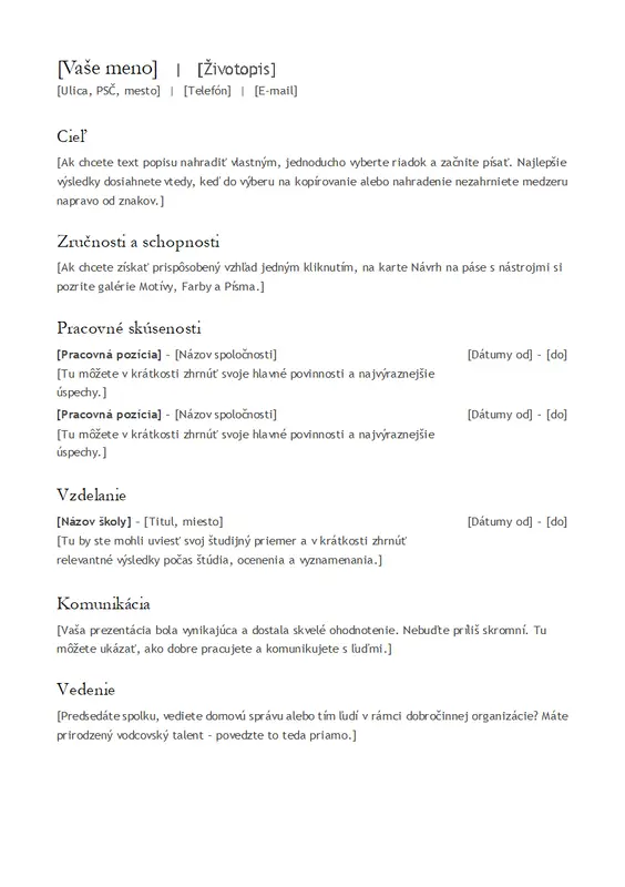 Životopis