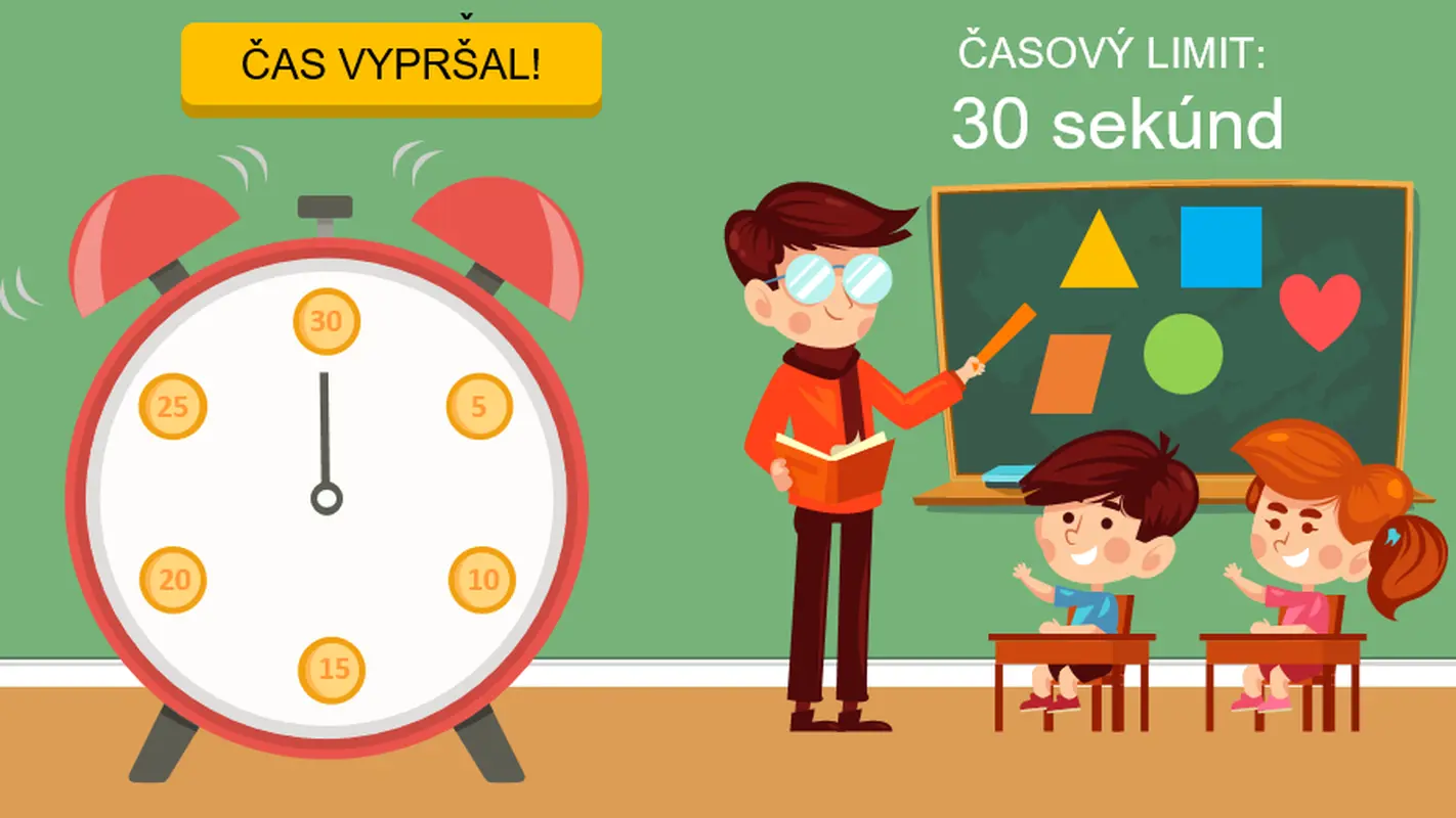 Časovače vyučovania (hodiny) whimsical color block