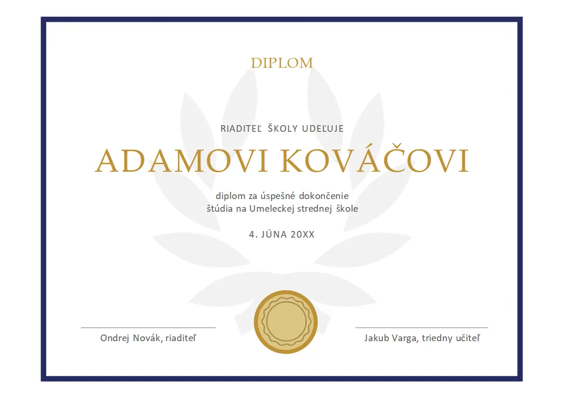 Diplom modern simple