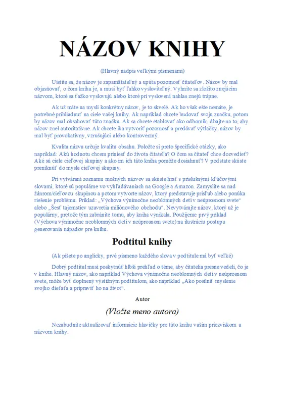 Napísanie diela literatúry fakty