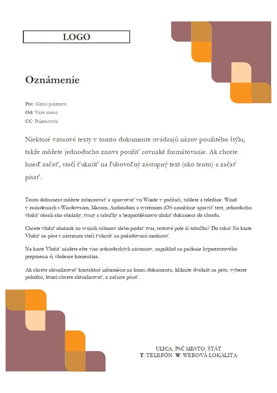 Správa s motívom uholníkov a kriviek modern simple