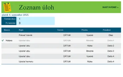 Zoznam úloh pre domácnosť green modern simple